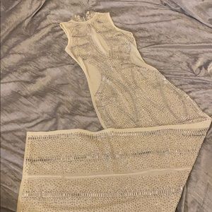 A long dress with Split at the side